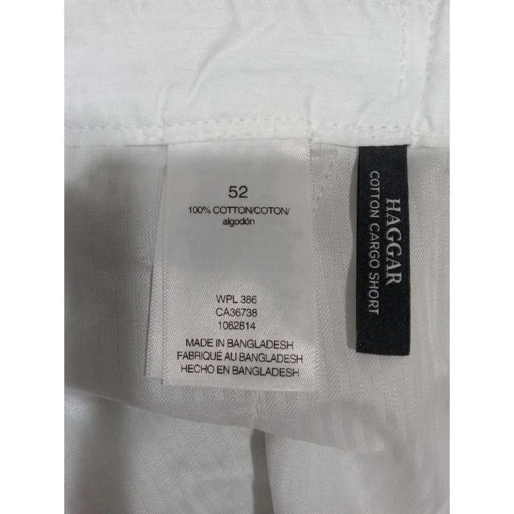 Haggar NWT Men's Expandable Waistband Comfort Cargo Shorts in Stone Size‎ 52W